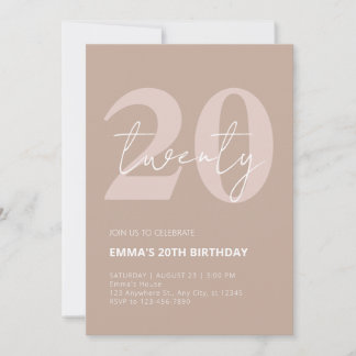 20. Geburtstag Einladung