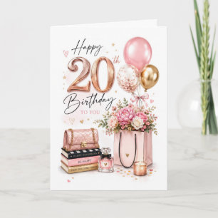 20. Geburtstag Elegant Karte