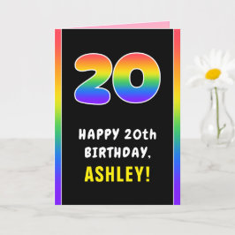 20. Geburtstag: Farbiger Regenbogen # 20, Individu Karte
