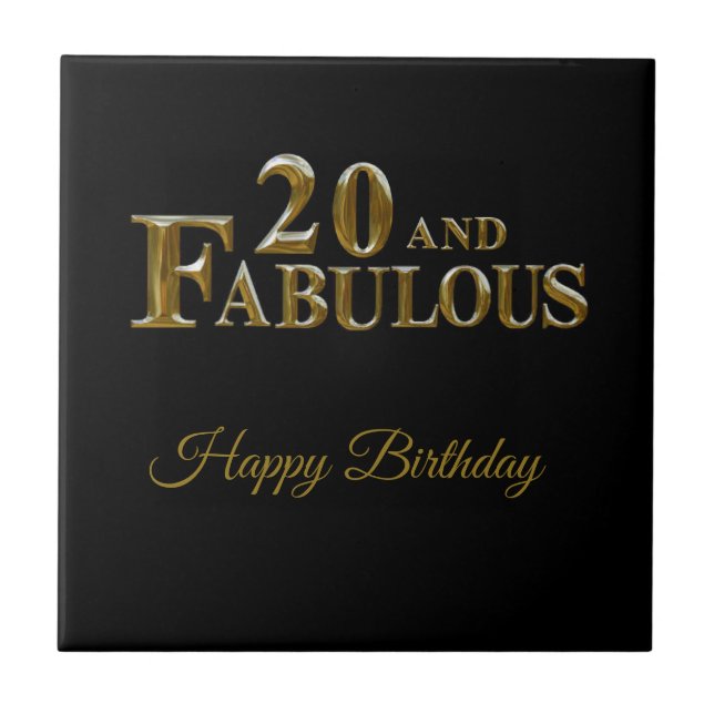 20. Geburtstag  Fliese (Vorderseite)