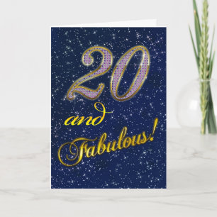 20. Geburtstag für jemand fabelhaft Karte