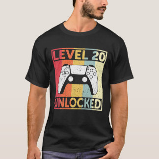 20. Geburtstag Gamer Level 20 Ungesperrter Funny G T-Shirt