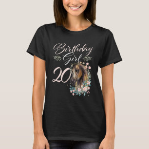 20. Geburtstag Girl Horse 20 Jahre alter Tag T-Shirt