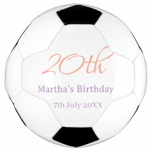 20. Geburtstag grün lila Name einfach trendy Mode Fußball