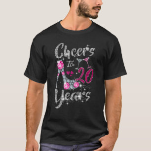 20. Geburtstag heiß auf 20 Jahre alten Wein hoch e T-Shirt