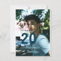 20. Geburtstag hinzufügen Name Foto Datum Mann wei