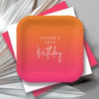 20. Geburtstag kühl heiß rosa und orange farbig