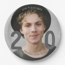 20. Geburtstag Name Foto Datum Mann Blau Weiß