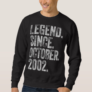 20. Geburtstag Oktober Geboren 20 Jahre Legende se Sweatshirt