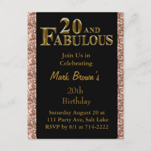 20. Geburtstag Postkarte