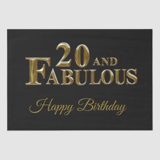 20. Geburtstag Seidenpapier (Vorderseite)