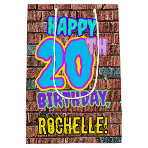 20. Geburtstag: Spaß, Urban Graffiti Inspiriert Lo Mittlere Geschenktüte