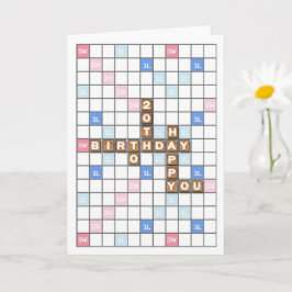 20. Geburtstag, Word Game Board Karte