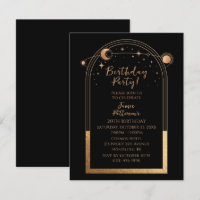 20. Geburtstag Zwanzig Celestial Black Gold