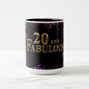 20. Geburtstag Zweifarbige Tasse