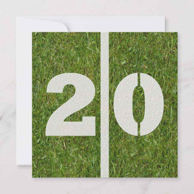 20. Geburtstags-Einladung Einladung (Vorderseite)