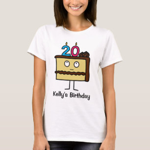 20. Geburtstags-Kuchen mit Kerzen T-Shirt