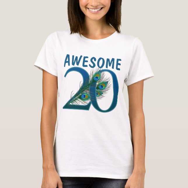20. Geburtstags-Shirts T-Shirt (Vorderseite)