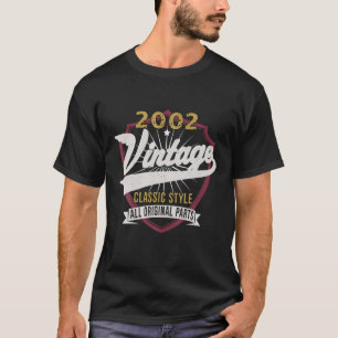 20 Geburtstagsdekorationen Männer 20. Tag 2002 T-Shirt