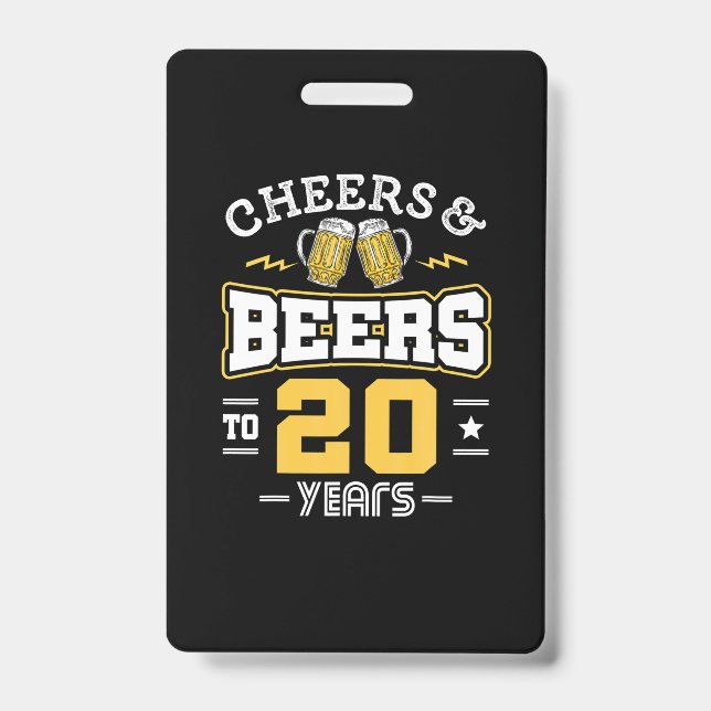 20. Geburtstagsjubiläum und Bier Geburtstag Ausweis (Vorderseite)