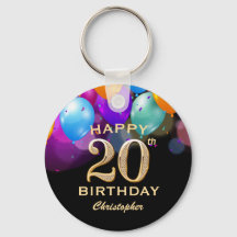 20. Geburtstagsparty Black and Gold Ballons