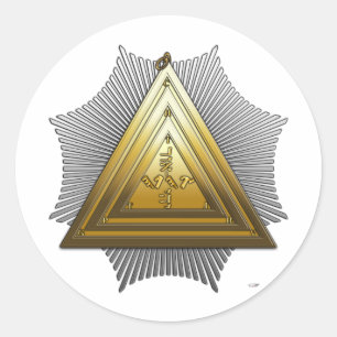 20. Grad: Master of the Symbolic Lodge Runder Aufkleber