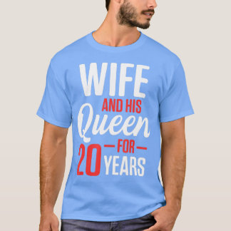 20. Hochzeit Jubiläum Geschenk von Königin Husban T-Shirt