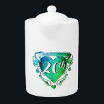 20. Hochzeitsfeier Emerald Heart Emblem<br><div class="desc">Dies ist eine Leistung,  20 Jahre Ehe und es verdient Anerkennung,  so warum nicht mutig sagen,  es mit meinen extravaganten Herzen in einer dunkelgrünen Farbe mit einem 3D-Emblem stolz auf ihre 20. Hochzeit!</div>