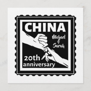 20. Hochzeitsjubiläum China traditionell Einladung