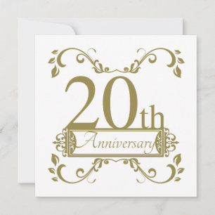 20. Hochzeitsjubiläum Karte