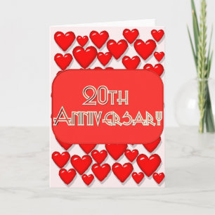 20. Hochzeitsjubiläum Karte