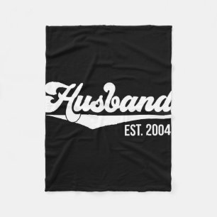 20. Hochzeitstag Ehemann Est 2004 T - Shirt. Fleecedecke