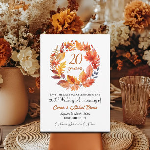 20. Hochzeitstag Elegant Fall Flora Save The Date