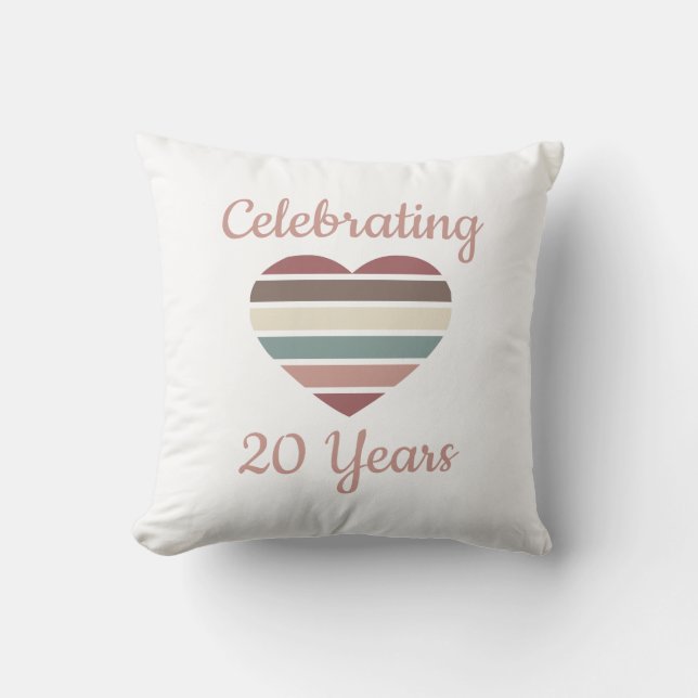 20. Hochzeitstag Kissen (Vorderseite)