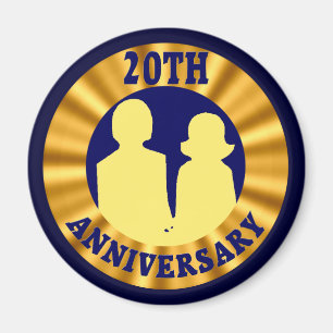 20. Hochzeitstag Magnet