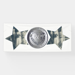 20. Hochzeitstag Platinum 2-Sterne-Fotos Banner