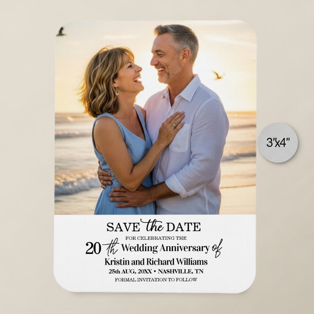 20. Hochzeitstag Save-the-Date-Foto Magnet (Von Creator hochgeladen)