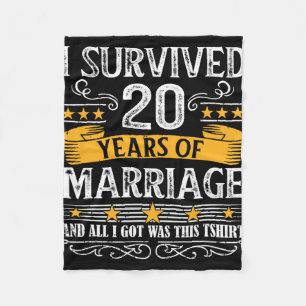 20. Hochzeitstag Shirt Paare Ehemann Wif Fleecedecke