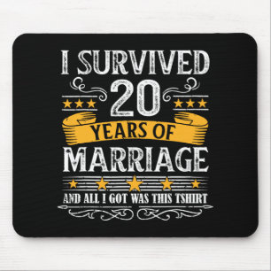 20. Hochzeitstag Shirt Paare Ehemann Wif Mousepad