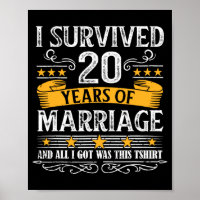 20. Hochzeitstag Shirt Paare Ehemann Wif