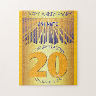 20 Jahre AA 12-Schritte-Jubiläum personalisiert Puzzle