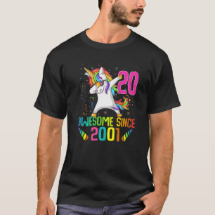 20 Jahre alt 20. Geburtstag Einhorn Dabbing Mädche T-Shirt