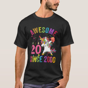 20 Jahre alt 20. Geburtstag Einhorn Dabbing Party  T-Shirt