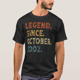 20 Jahre alt 20. Geburtstagsfeier Seit 2. Oktober T-Shirt