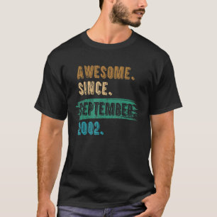 20 Jahre alt  Großartig seit September 2002 20. Ge T-Shirt