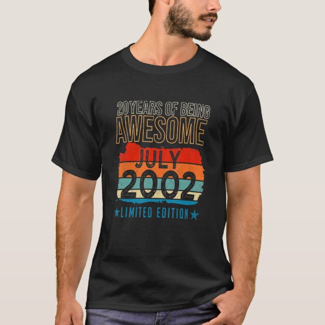 20 Jahre alt Juli 2002 20. T-Shirt (Vorderseite)