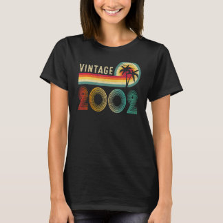 20 Jahre alt Vintag 2002 Geburt 20. Geburtstag T-Shirt