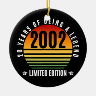 20 Jahre alte Geschenke Retro 2002 Limited Edition Keramik Ornament