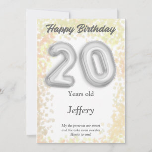 20 Jahre alte Happy Birthday Card