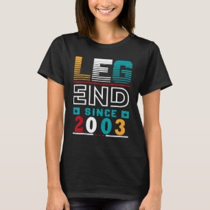 20 Jahre alte Legende Seit 2003 Vintag 20. Geburts T-Shirt